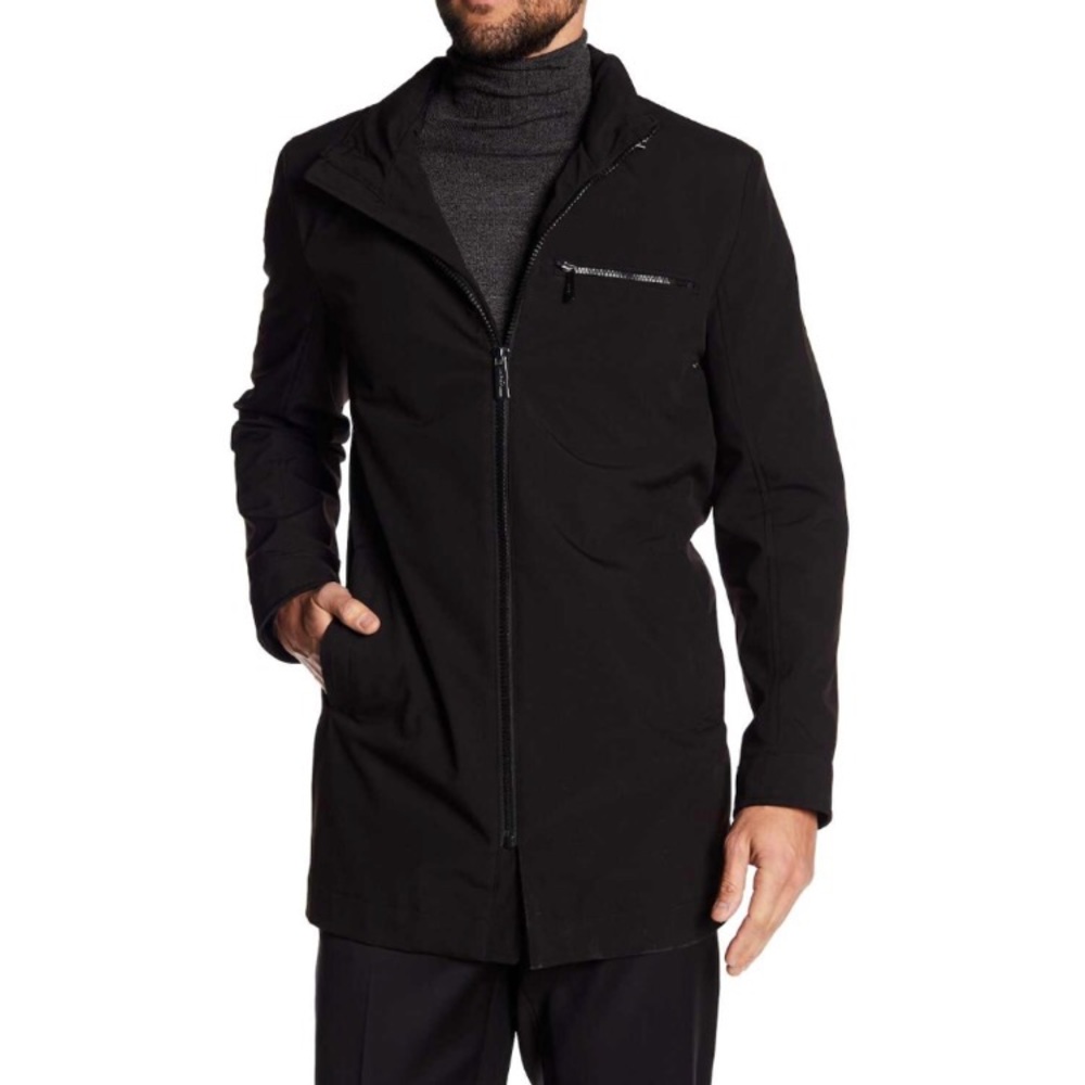 Kenneth Cole New York Jacket Concealed Zipped Hood